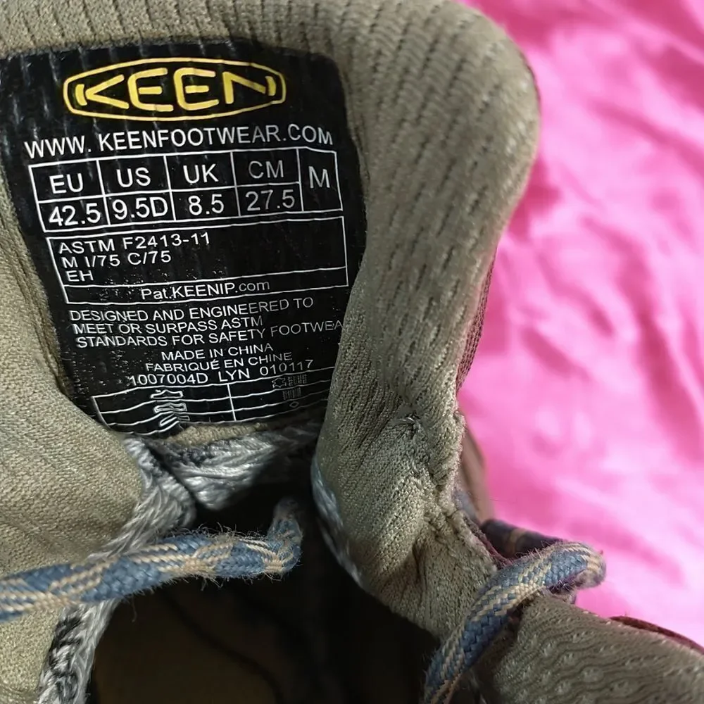 Keen Detroit Mid Boot Steel Toe Men's Size 9.5 D 1007004D . Condition is Pre-own